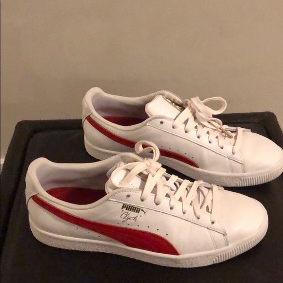 Puma “Clyde’s” Size 10, Red and White - Picture 4 of 4
